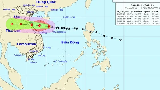 Từ sáng đến trưa mai 30-8, bão số 4 giật cấp 11 đi vào đất liền các tỉnh từ Nghệ An đến Quảng Bình ảnh 1