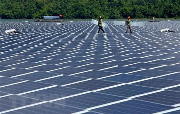 Nhà máy điện Mặt Trời do Công ty Thủy điện Đa Nhim-Hàm Thuận-Đa Mi làm chủ đầu tư được đưa vào vận hành cuối tháng 5/2019. (Ảnh: Ngọc Hà/TTXVN)