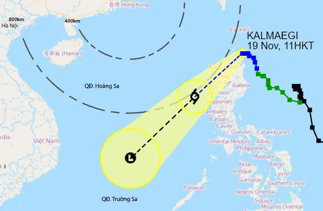 Bão Kalmaegi vào biển Đông