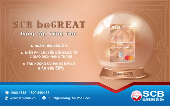 SCB giới thiệu sản phẩm thẻ thanh toán SCB beGREAT