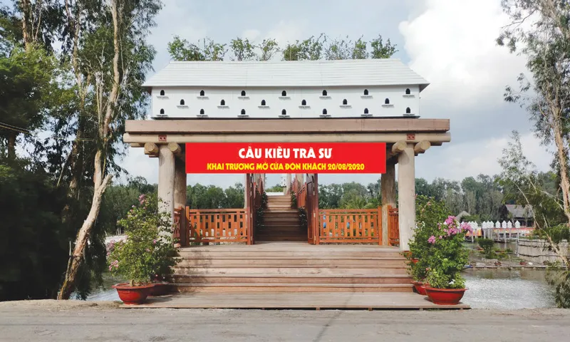 Siêu phẩm cầu kiều Trà Sư chính thức khai trương đón khách.