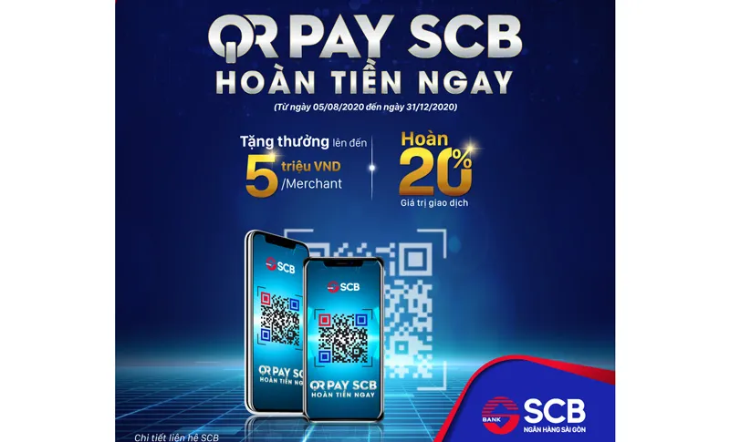 Tận hưởng “QR Pay - SCB hoàn tiền ngay” 