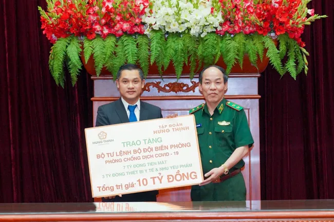 Hưng Thịnh tặng 10 tỷ đồng Bộ Tư lệnh Bộ đội Biên phòng hỗ trợ chống dịch Covid-19 ảnh 1