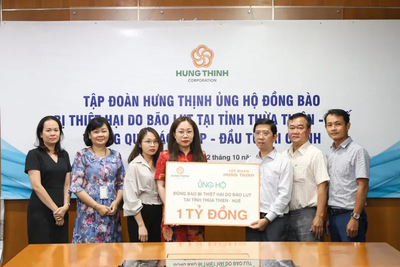 Tập đoàn Hưng Thịnh ủng hộ đồng bào Thừa Thiên-Huế 1 tỷ đồng ảnh 1