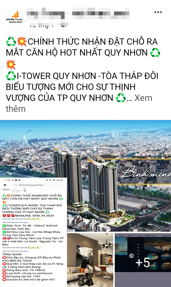 Cẩn thận mua bán, đầu tư căn hộ cao cấp I-Tower Quy Nhơn ảnh 1