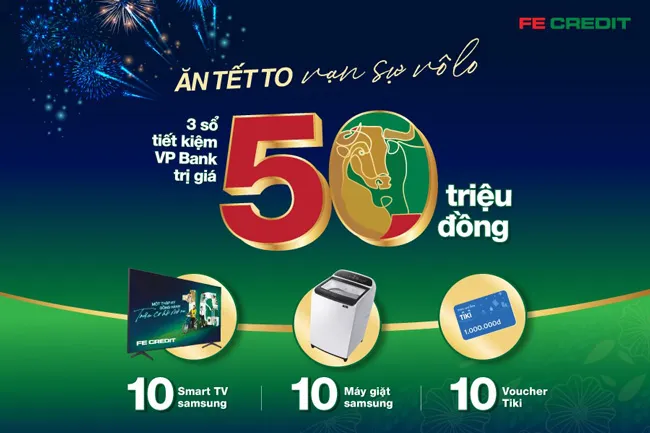 FE CREDIT - 3 khách hàng trúng giải đặc biệt chương trình “Ăn tết to – Vạn sự vô lo” ảnh 1