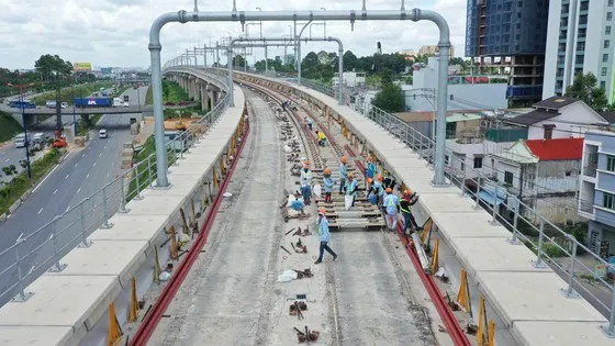 Dự án tuyến metro Bến Thành - Suối Tiên sử dụng nguồn vốn ODA. Ảnh: HOÀNG HÙNG