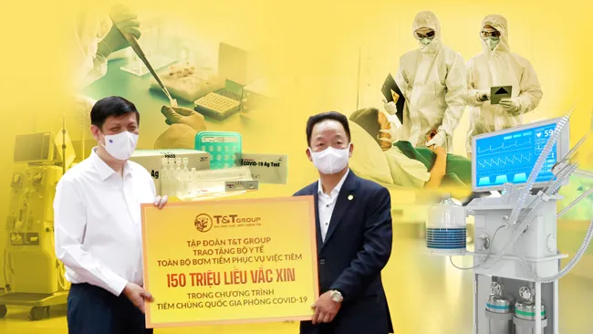 Từ khi dịch Covid-19 bùng phát, Tập đoàn T&T Group đã tài trợ, hỗ trợ nhiều trang thiết bị, vật tư y tế cho Bộ Y tế và các địa phương.