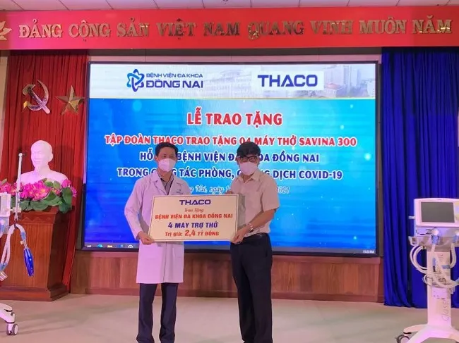 THACO trao tặng máy thở và 2 triệu kit test nhanh Covid cho các tỉnh miền Nam, Tây Nguyên ảnh 1