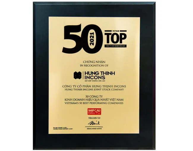 Hưng Thịnh Incons: top 5 công ty kinh doanh hiệu quả nhất Việt Nam 2021 ảnh 1