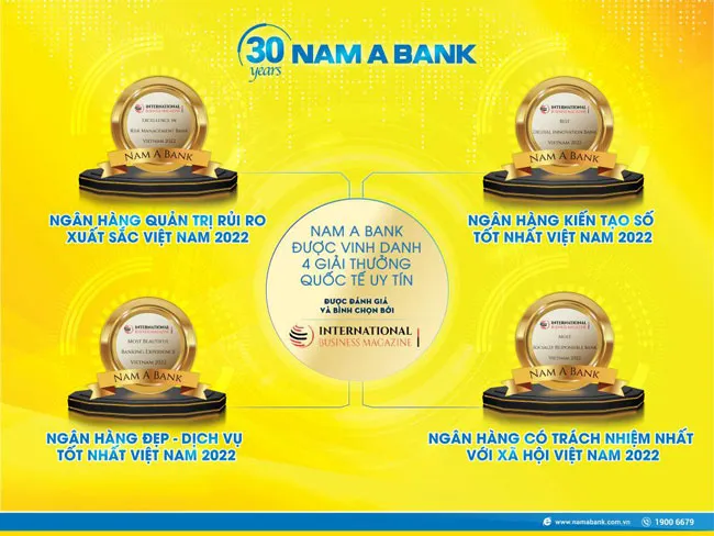 Nam A Bank nhận 4 giải thưởng quốc tế ảnh 1