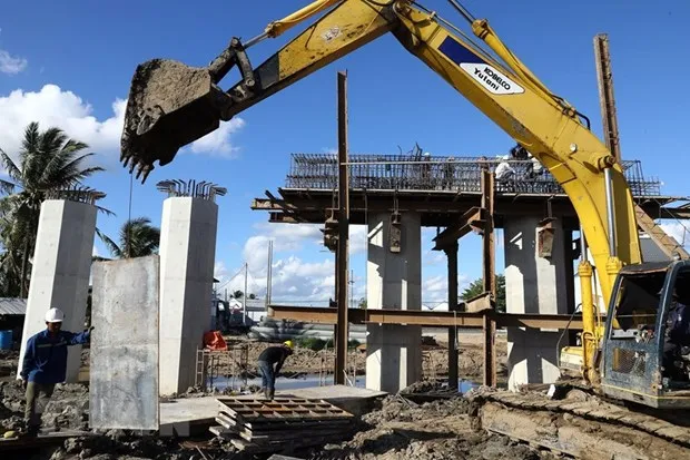 Tuyến cao tốc Cần Thơ-Cà Mau dài hơn 110km, tổng vốn đầu tư khoảng 27.200 tỷ đồng. (Ảnh: Huy Hùng/TTXVN)