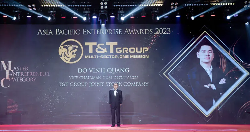 Ông Đỗ Vinh Quang, Phó Chủ tịch HĐQT Tập đoàn T&amp;T Group được APEA 2023 vinh danh Doanh nhân xuất sắc Châu Á 2023