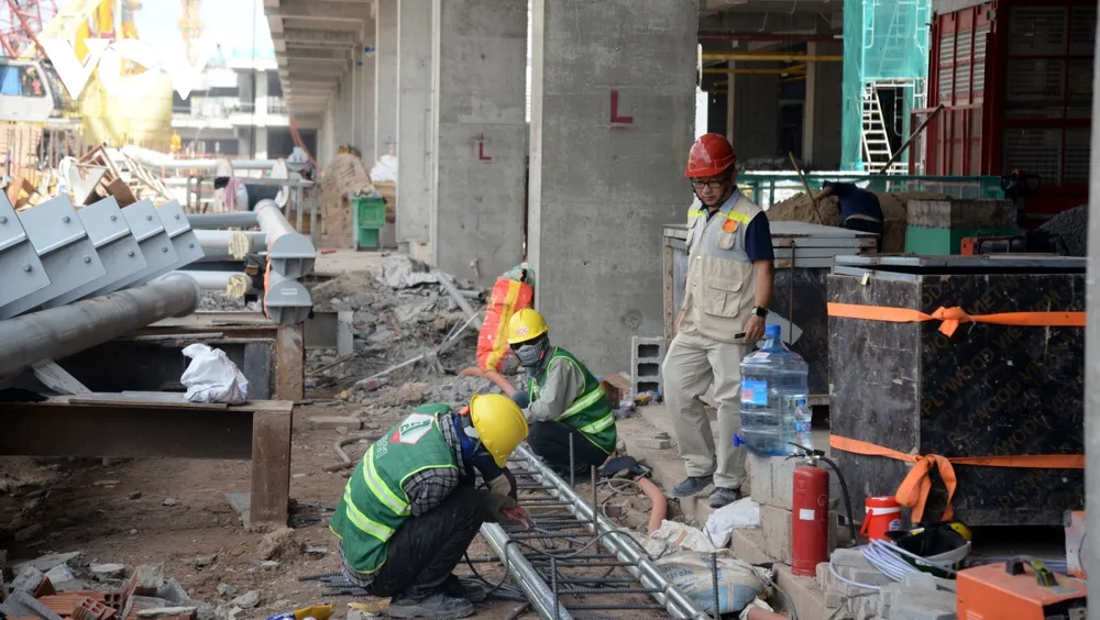 Công tác đảm bảo an toàn lao động luôn được chú trọng (ảnh Hà An)