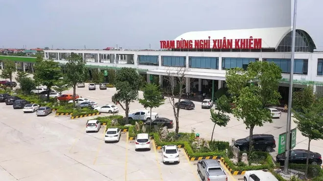 Trạm dừng nghỉ Xuân Khiêm trên tuyến cao tốc Cao Bồ-Mai Sơn đã đưa vào vận hành và khai thác phục vụ người dân. (Ảnh: Việt Hùng/Vietnam+)