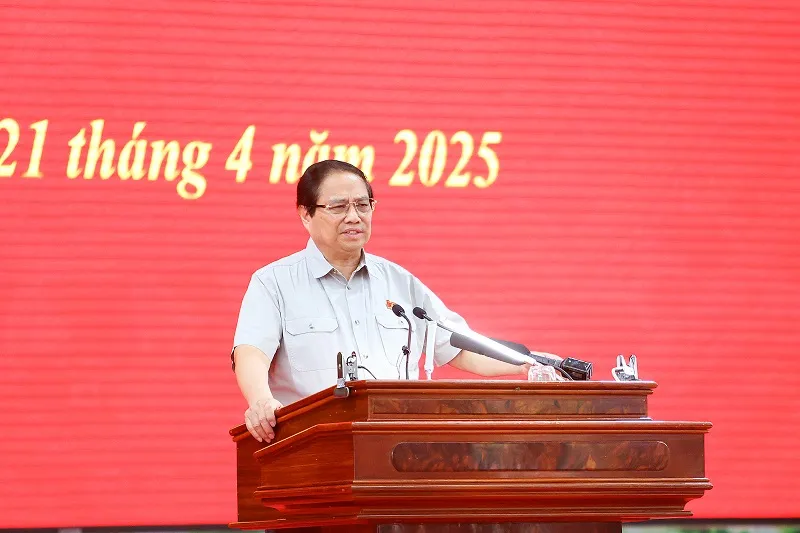 Thủ tướng Chính phủ Phạm Minh Chính phát biểu tại buổi làm việc