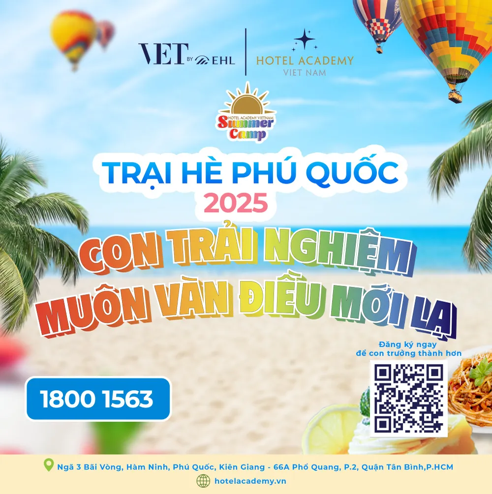 Hotel Academy Việt Nam triển khai trại hè hướng nghiệp 2025 tại Phú Quốc
