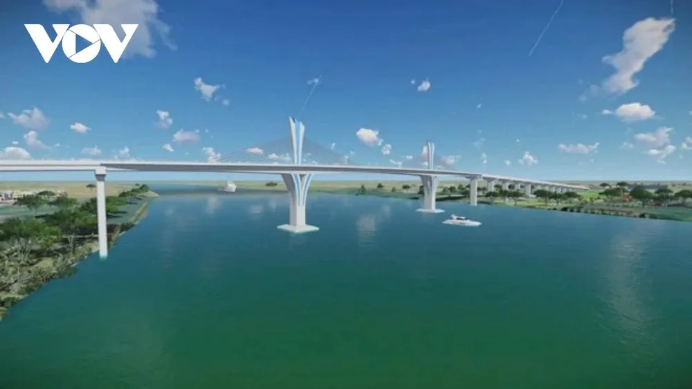 Phối cảnh cầu trên tuyến Đường tỉnh 827E kết nối TPHCM với Long An và Tiền Giang. Ảnh: Đơn vị thiết kế cung cấp