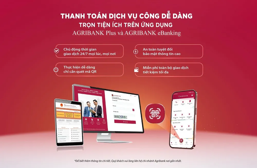 Thanh toán dịch vụ công với ứng dụng Agribank Plus và Agribank eBanking