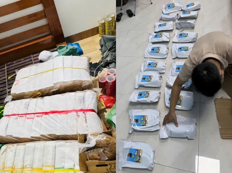 Phòng Cảnh sát ma túy Công an TP Đà Nẵng thu giữ hơn 100 kg ma túy cỏ Mỹ đã được phun tẩm