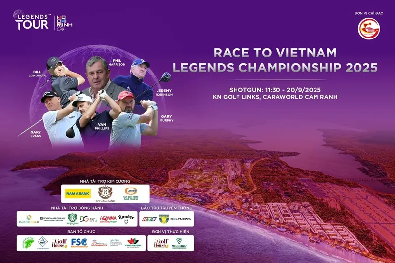 Legends Race 1 tại KN Golf Links, Cam Ranh, ngày 20-9, quy tụ nhiều danh thủ thế giới.