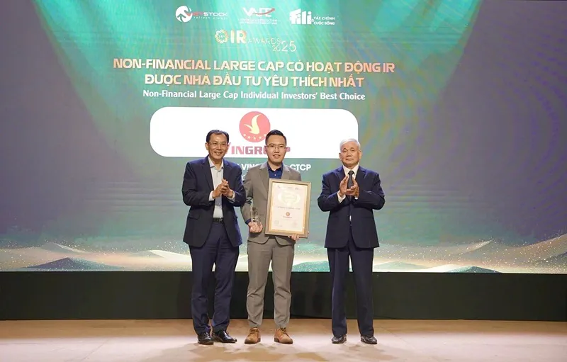 Giải thưởng tại IR Awards 2025 là sự ghi nhận cho nỗ lực của Vingroup trong suốt quá trình xây dựng hệ thống IR chuyên nghiệp, minh bạch