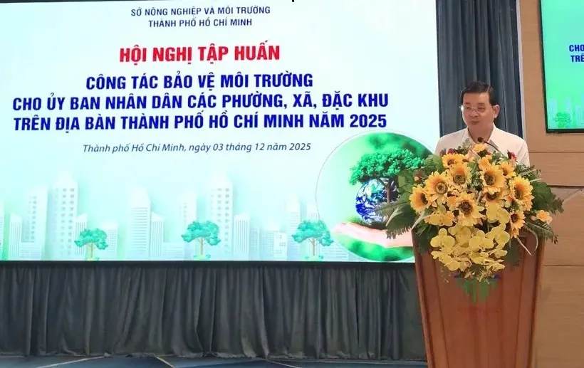 Giám đốc Sở NN-MT Nguyễn Toàn Thắng phát biểu khai mạc hội nghị tập huấn