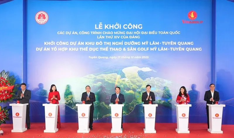 Khu đô thị nghỉ dưỡng và Tổ hợp Khu Thể dục Thể thao - Sân golf tại phường Mỹ Lâm, tỉnh Tuyên Quang chính thức được khởi công