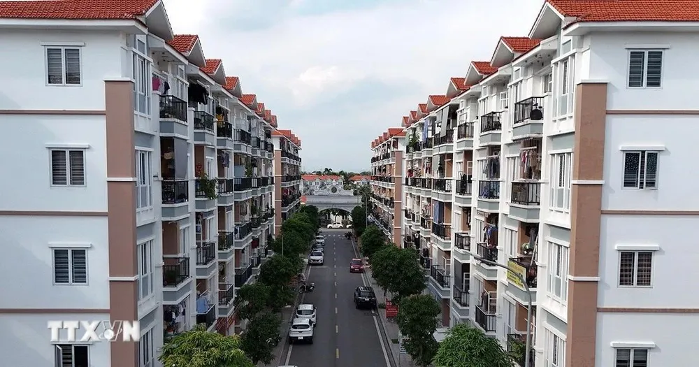 Khu nhà ở xã hội Hoàng Huy, huyện Thủy Nguyên, thành phố Hải Phòng. (Ảnh: Tuấn Anh/TTXVN) 