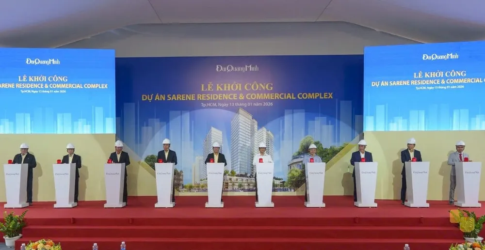 Nghi thức khởi công tổ hợp căn hộ cao cấp và phố thương mại Sarene Residence & Commercial Complex.