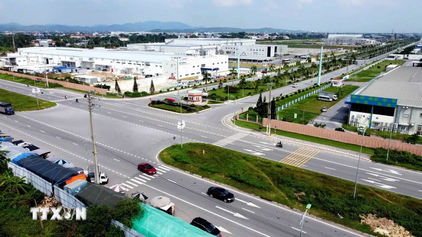 Khu công nghiệp Thăng Long 3 Vĩnh Phúc là một trong những khu công nghiệp Phát triển theo hướng bền vững, thân thiện với môi trường. (Ảnh: Hoàng Hùng/TTXVN) 