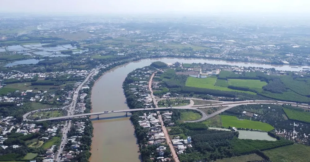 Cầu Thủ Biên nối Đồng Nai với Thành phố Hồ Chí Minh đã được xây dựng, tới đây cầu này sẽ thuộc dự án đường Vành đai 4 - Thành phố Hồ Chí Minh. (Ảnh: Công Phong/TTXVN) 