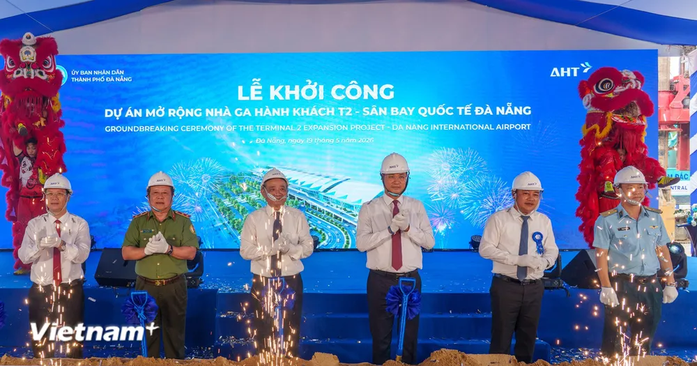 Khởi công dự án mở rộng nhà ga hành khách T2. (Ảnh: Thanh Phong/Vietnam+) 