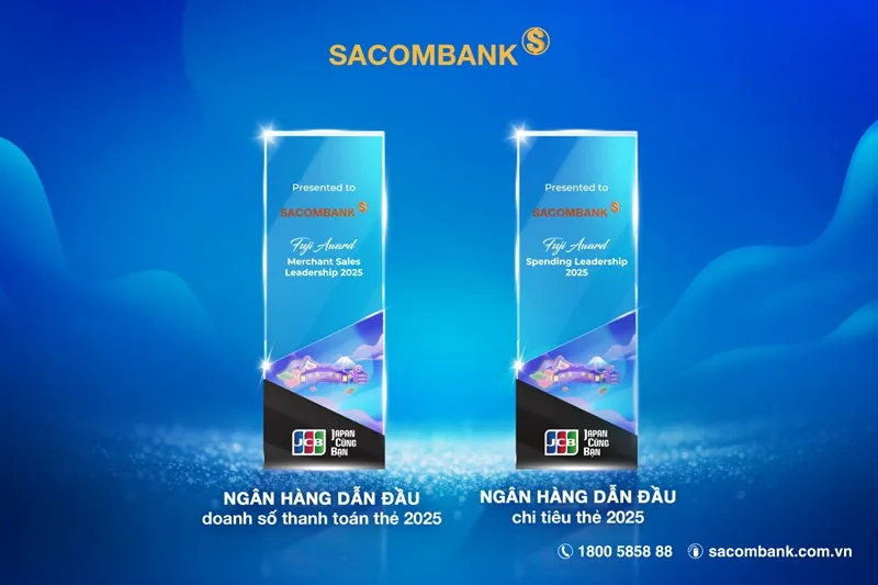 Sacombank dẫn đầu doanh số thanh toán và chi tiêu thẻ JCB năm 2025