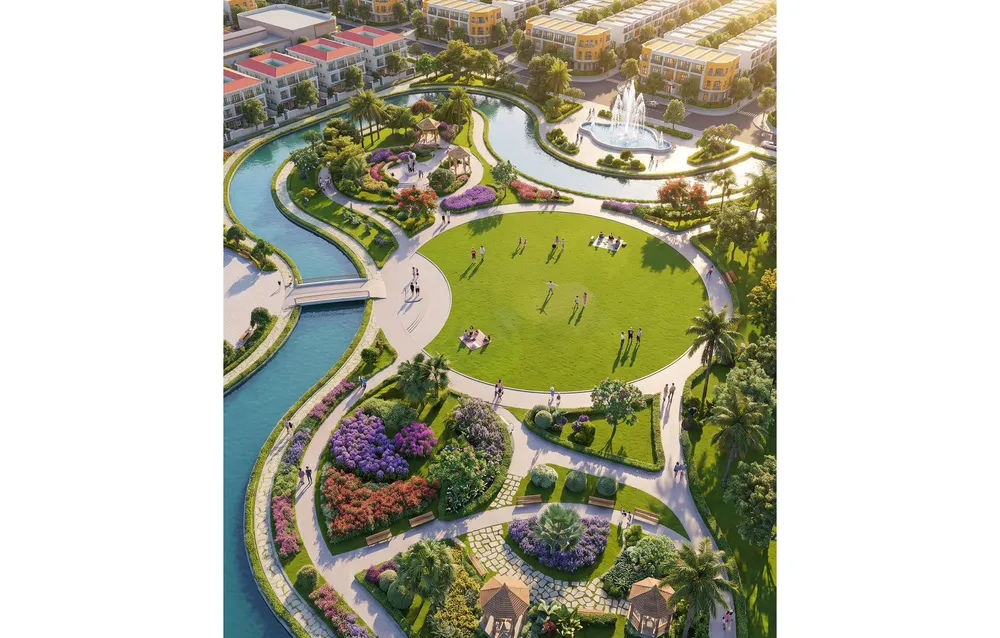 Không gian công viên xanh, điểm hẹn thư giãn giữa lòng Sao Mai Central Point.