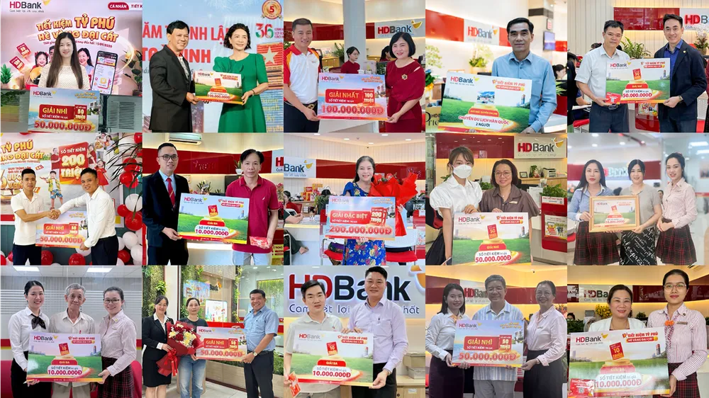 Gửi tiết kiệm tại HDBank săn cơ hội trúng 16 lượng vàng