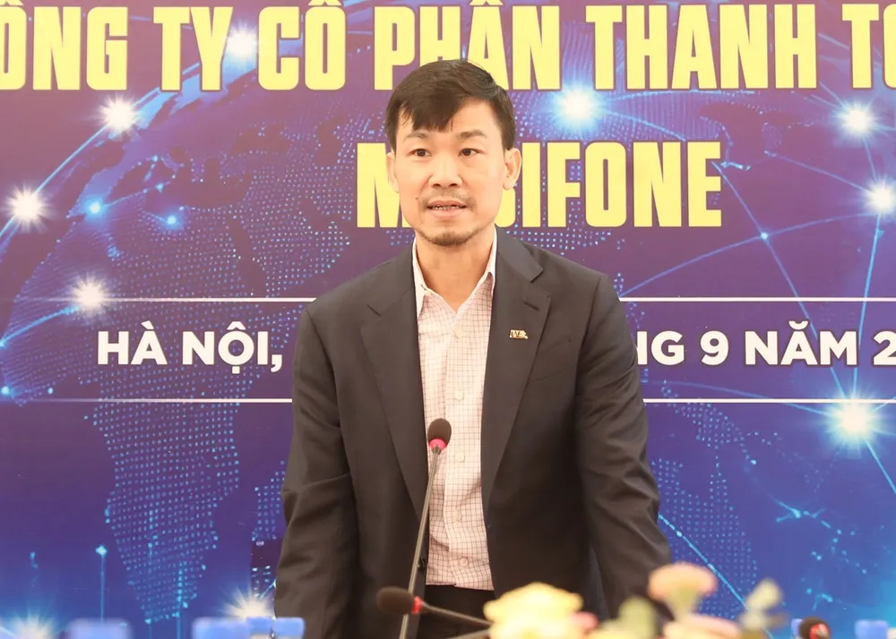 Ông Phan Thanh Sơn, Tổng Giám đốc Công ty Cổ phần Thanh toán số MobiFone phát biểu.jpg