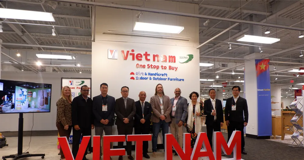 Khai mạc Khu gian hàng Quốc gia Việt Nam đã chính thức khai mạc tại Hội chợ High Point Market 2026. (Ảnh: BCT/Vietnam+) 