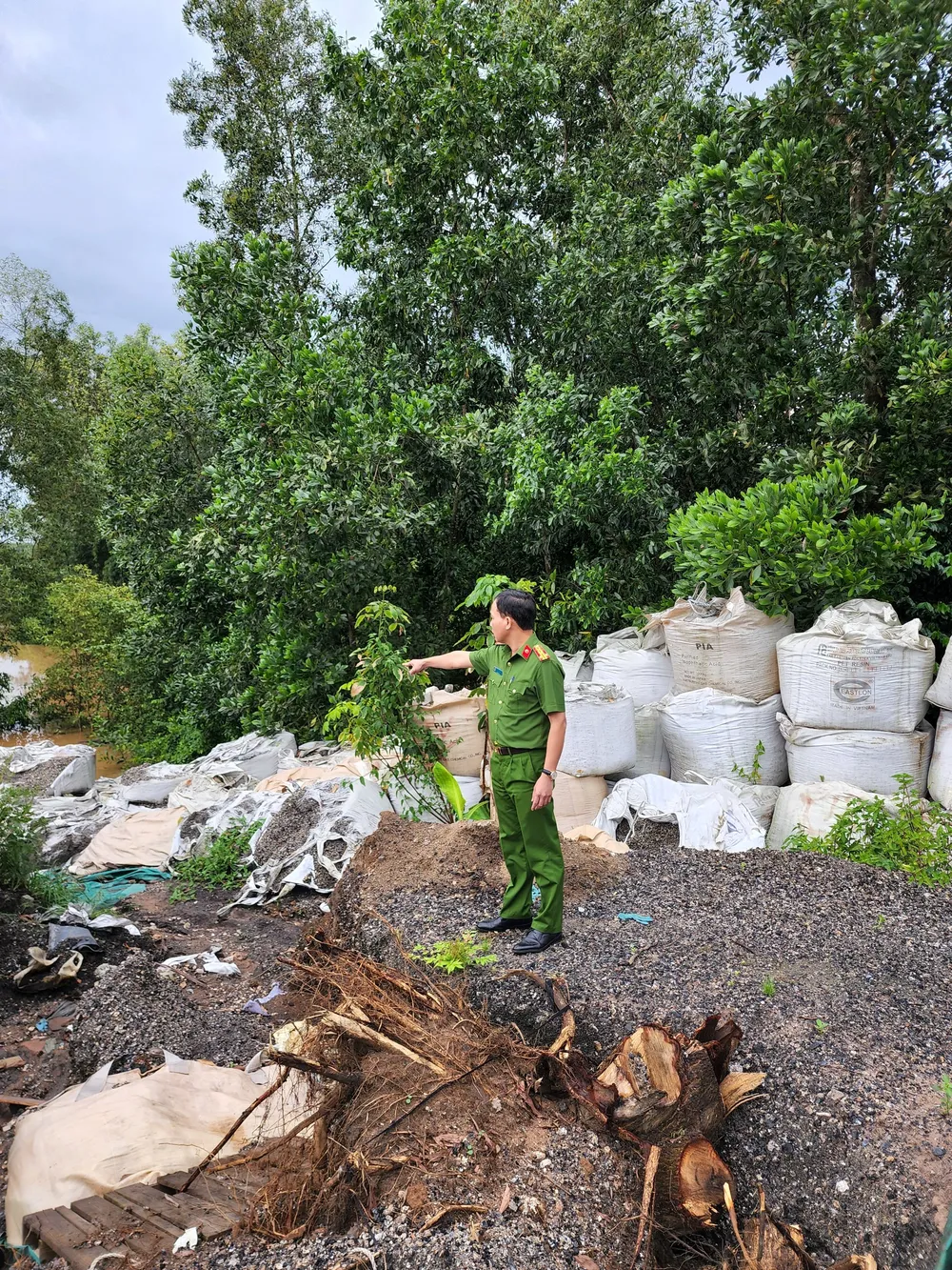 Phát hiện bãi chôn rác thải trái phép quy mô lớn ở Bình Dương ảnh 2