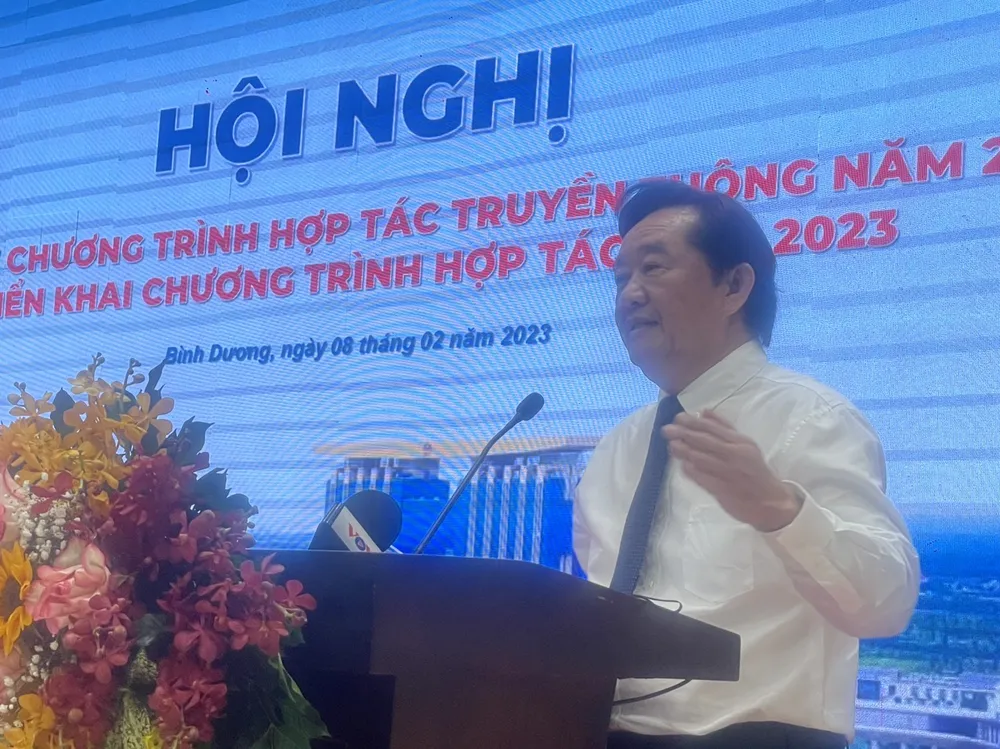 Ông Nguyễn Hoàng Thao, Phó Bí thư Thường trực Tỉnh ủy Bình Dương phát biểu tại hội nghị