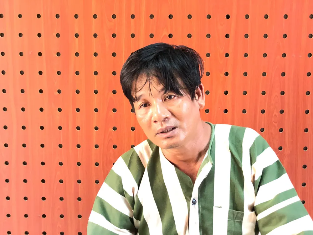 Đối tượng Dương Phú Hiền tại cơ quan công an