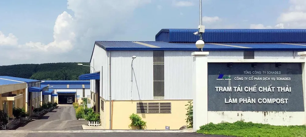 Trạm tái chế chất thải của Công ty cổ phần Dịch vụ Sonadezi