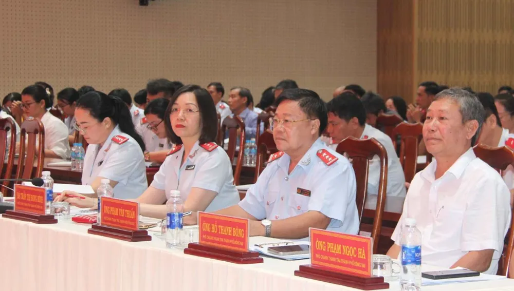 Các đại biểu dự Hội nghị công bố quyết định thanh tra. Ảnh: BĐN