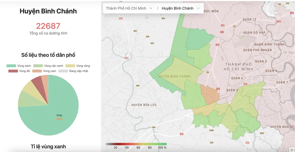 Bình Chánh thu hẹp vùng đỏ, mở rộng vùng xanh trên bản đồ Covid-19 ảnh 2