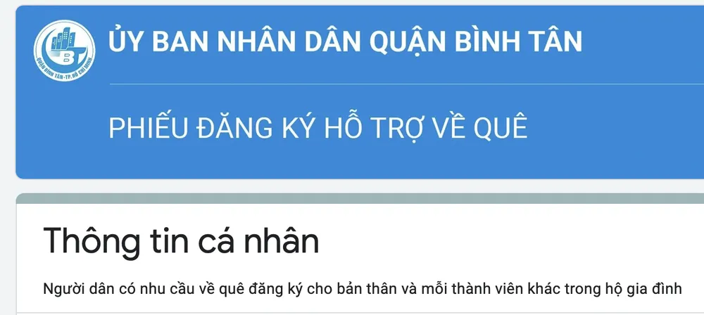 Quận Bình Tân hỗ trợ lần 3 cho người dân trước khi về quê ảnh 1