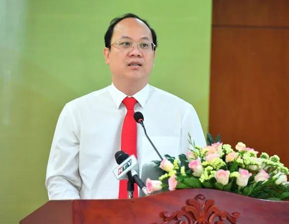 Trung úy Lê Hảo đoạt giải nhất hội thi Báo cáo viên giỏi cấp TPHCM năm 2021 ảnh 1