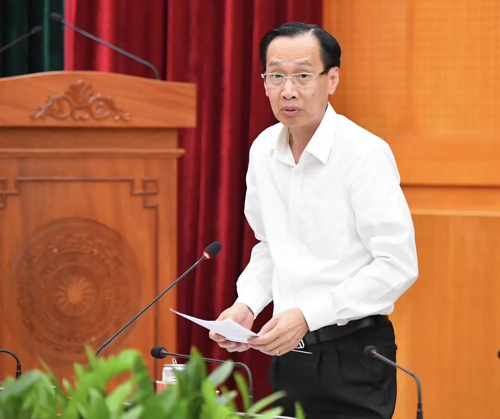 Đồng chí Lê Thanh Liêm phát biểu tại hội nghị. Ảnh: VIỆT DŨNG Đồng chí Lê Thanh Liêm phát biểu tại hội nghị. Ảnh: VIỆT DŨNG