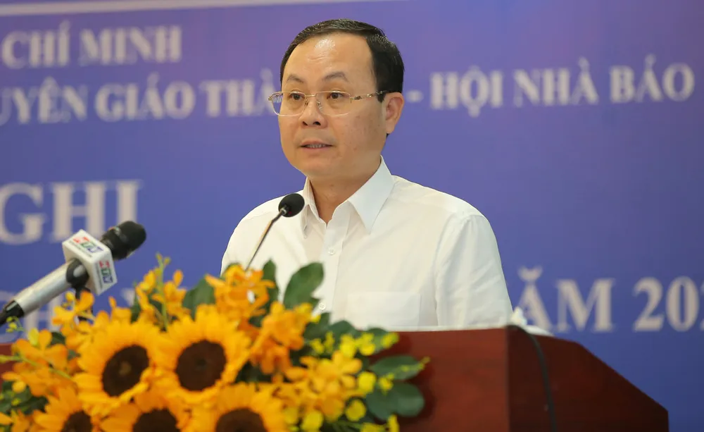 Phó Bí thư Thành ủy TPHCM Nguyễn Văn Hiếu phát biểu chỉ đạo. Ảnh: DŨNG PHƯƠNG Phó Bí thư Thành ủy TPHCM Nguyễn Văn Hiếu phát biểu chỉ đạo. Ảnh: DŨNG PHƯƠNG