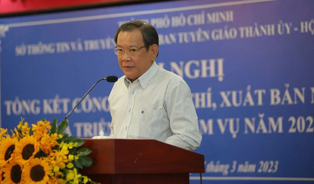 Tổng Biên tập Báo Pháp luật TPHCM Mai Ngọc Phước. Ảnh: DŨNG PHƯƠNG Tổng Biên tập Báo Pháp luật TPHCM Mai Ngọc Phước. Ảnh: DŨNG PHƯƠNG