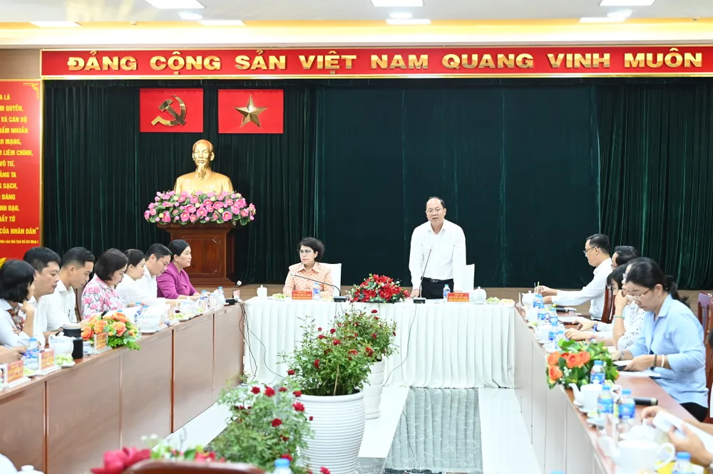 Phó Bí thư Thành ủy TPHCM Nguyễn Hồ Hải phát biểu kết luận. Ảnh: VĂN MINH